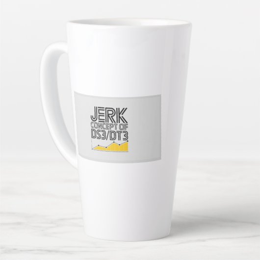 Sip Happens : Jerk in Motion" latte mug : (Angle gauche)