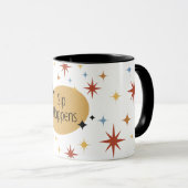 Sip Happens - Mug De Café Moderne Rétro Du Milieu (Devant droit)