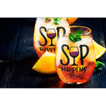 Sip Happens Wijnglas Set