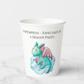 Sip Happens - zeker op een Dragon Party! Papieren Bekers (Achterkant)