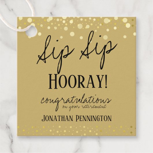 SIP Hoera Gefeliciteerd met je pensioen T Bedankjes Labels (Voorkant)