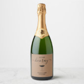 Sip Hooray Chapagne Label, Bruiloft Glas Sparkling Wijnetiket (Voorkant)