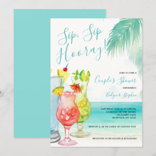 Sip Hooray Tropische Cocktails Couple's Douche Kaart