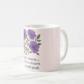 "Sip in Serenity - Purple Floral Mug (Devant droit)