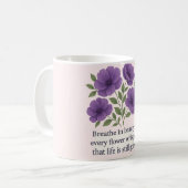 "Sip in Serenity - Purple Floral Mug (Devant gauche)