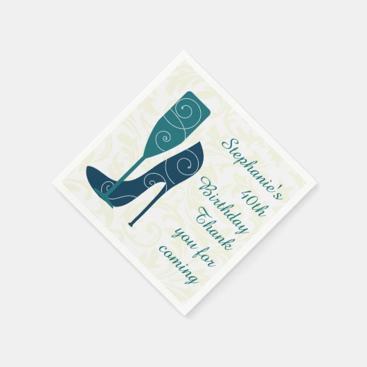 Sip in stijl Wijn Champagne Papier Servetten (Hoek)