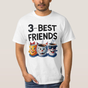 Sip, lachen, herhalen: 3 beste vrienden koffie Mok T-shirt