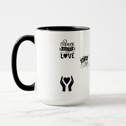 SIP OF PEACE, HOPE TWO-TONE CERAMIC 15OZ. MUG MOK (Links)