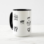 SIP OF PEACE, HOPE TWO-TONE CERAMIC 15OZ. MUG MOK (Voorkant links)