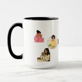 SIP OF PEACE, TRANQUILITY TWO-TONE CERAMIC MUG MOK