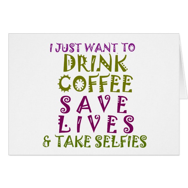 Sip, Save, Smile : Café, Kindness et Selfies (Devant horizontal)