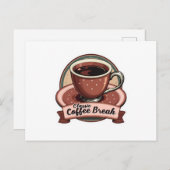 Sip & Savor: Groeten uit het Retro Café Briefkaart (Voorkant / Achterkant)