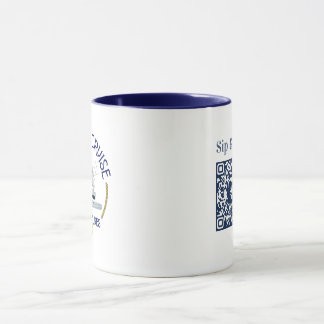 Sip & Sea Coffee Mug with QR Code Mok