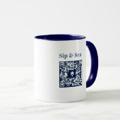 Sip & Sea koffiemok met QR-code Mok (Voorkant rechts)