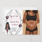 Sip & See Verpleegmoeder met pasgeboren Baby showe Kaart (Voorkant)