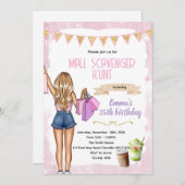 Sip Shop mall scavenger hunt Invitation (Devant / Derrière)