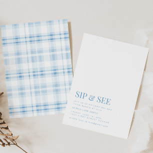 Sip simple et voir Invitation de fête avec Plaid