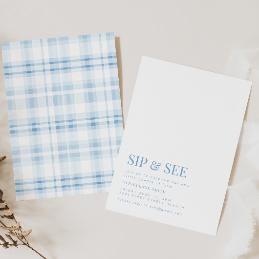 Sip simple et voir Invitation de fête avec Plaid