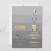 Sip Sip Gulp Wedding Shower-uitnodigingen Kaart (Voorkant)