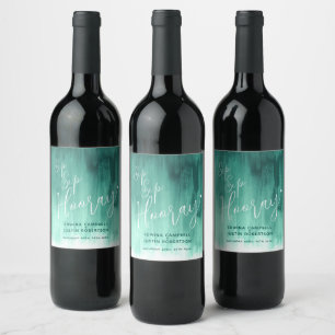 Sip Sip honay mariage émeraude étiquettes vin vert