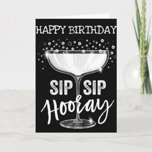 **SIP SIP HOORAY 40th BIRTHDAY AWAY** KAART VOOR V