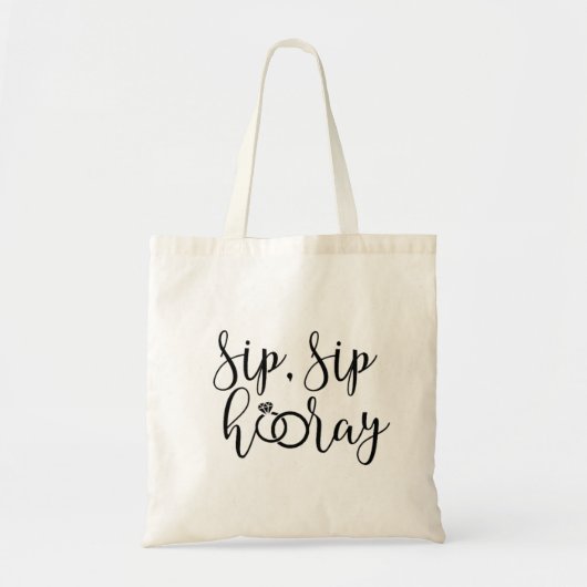 Sip Sip Hooray Bachelorette Party Tote Bag (Voorkant)