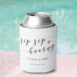 Sip Sip Hooray Bruidsfeest Bruiloft Favor Blikjeskoeler