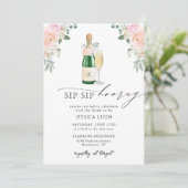 Sip Sip Hooray Champagne Bridal Show Invitation (Debout devant)