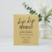 Sip Sip Hooray Elegant Gold Retirement Party (Staand voorkant)