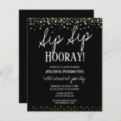 Sip Sip Hooray Elegant Gold Retirement Party (Voorkant / Achterkant)