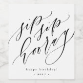 Sip Sip Hooray - Étiquette de bouteilles de vin pe (Étiquettes simples)