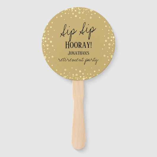 Sip Sip Hooray feliciteert pensionering Handwaaier (Voorkant)