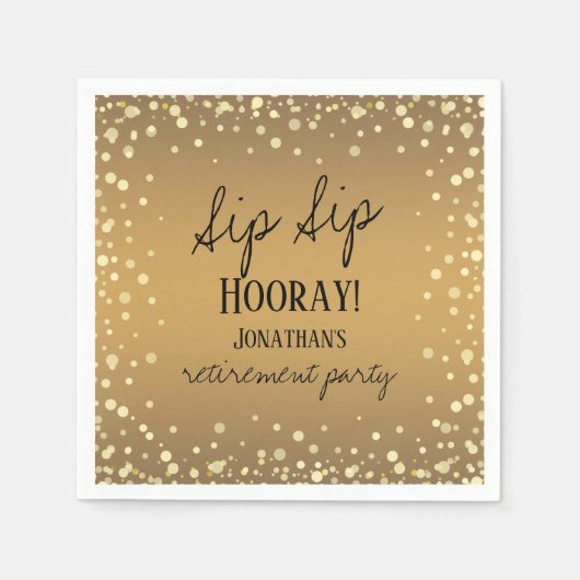 Sip Sip Hooray feliciteert pensionering Servet (Voorkant)