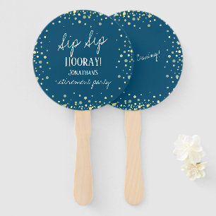 Sip Sip Hooray feliciteert Retirement Hand Fan Handwaaier