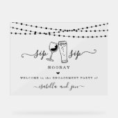 Sip Sip Hooray Fun Welcome Sign Acryl Bord (Voorkant)
