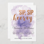 Sip Sip Hooray Invitation de la douche nuptiale (Devant / Derrière)