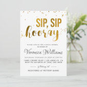 Sip Sip Hooray Invitation de la douche nuptiale (Debout devant)