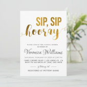 Sip Sip Hooray Invitation de la douche nuptiale (Debout devant)