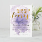 Sip Sip Hooray Invitation de la douche nuptiale (Debout devant)