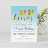 Sip Sip Hooray Invitation de la douche nuptiale (Debout devant)