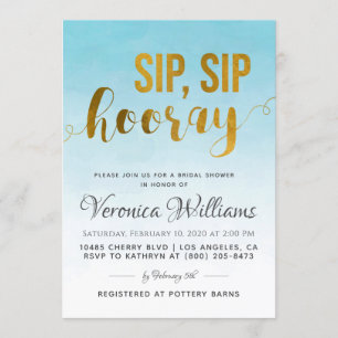 Sip Sip Hooray Invitation de la douche nuptiale