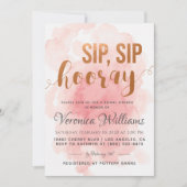 Sip Sip Hooray Invitation de la douche nuptiale (Devant)