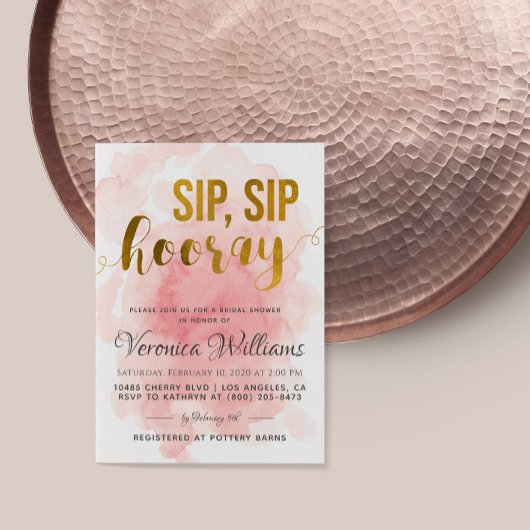 Sip Sip Hooray Invitation de la douche nuptiale