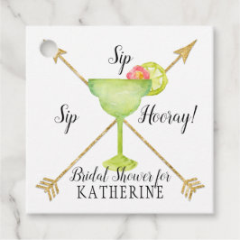 Sip Sip Hooray Margarita Pijlen Blauwe Bruidsmeube Bedankjes Labels