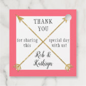 Sip Sip Hooray Margarita Pijlen Roze Bruidsdouche Bedankjes Labels (Achterkant)