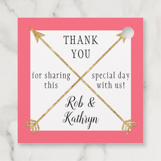 Sip Sip Hooray Margarita Pijlen Roze Bruidsdouche Bedankjes Labels (Achterkant)