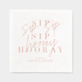 Sip Sip Hooray Modern Engagement Party Rose Gold (Recto)