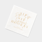 Sip Sip Hooray moderne Script Engagement Party Gol (Gauche)