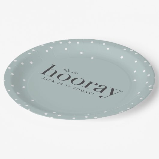 sip sip hooray verjaardagsfeestje bord (Gekanteld)