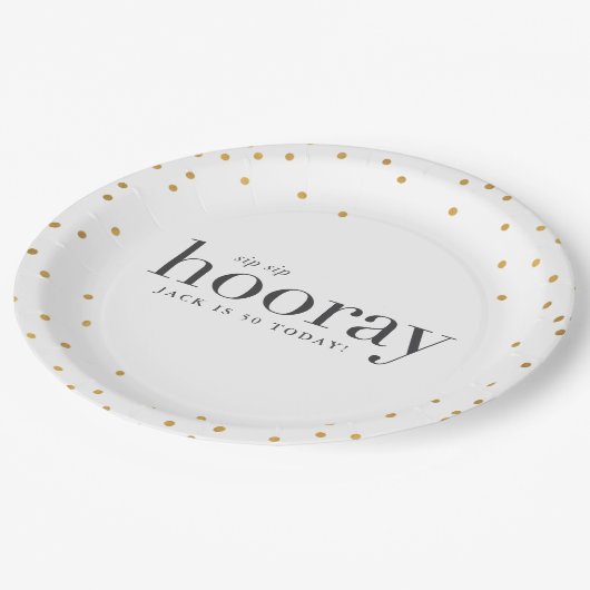 sip sip hooray verjaardagsfeestje bord (Gekanteld)